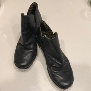 Fly London Black Wedge Ankle Boot